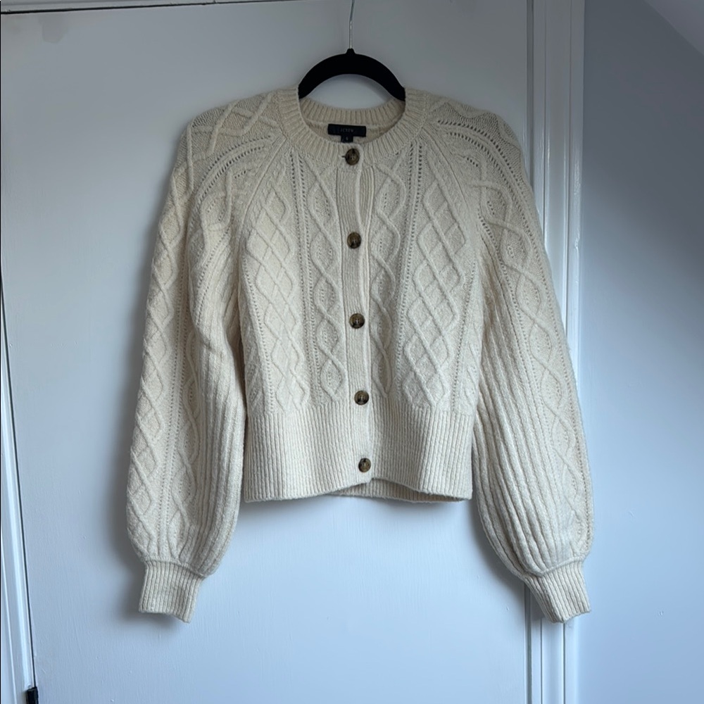 J.Crew Cream Cable Knit Sweater